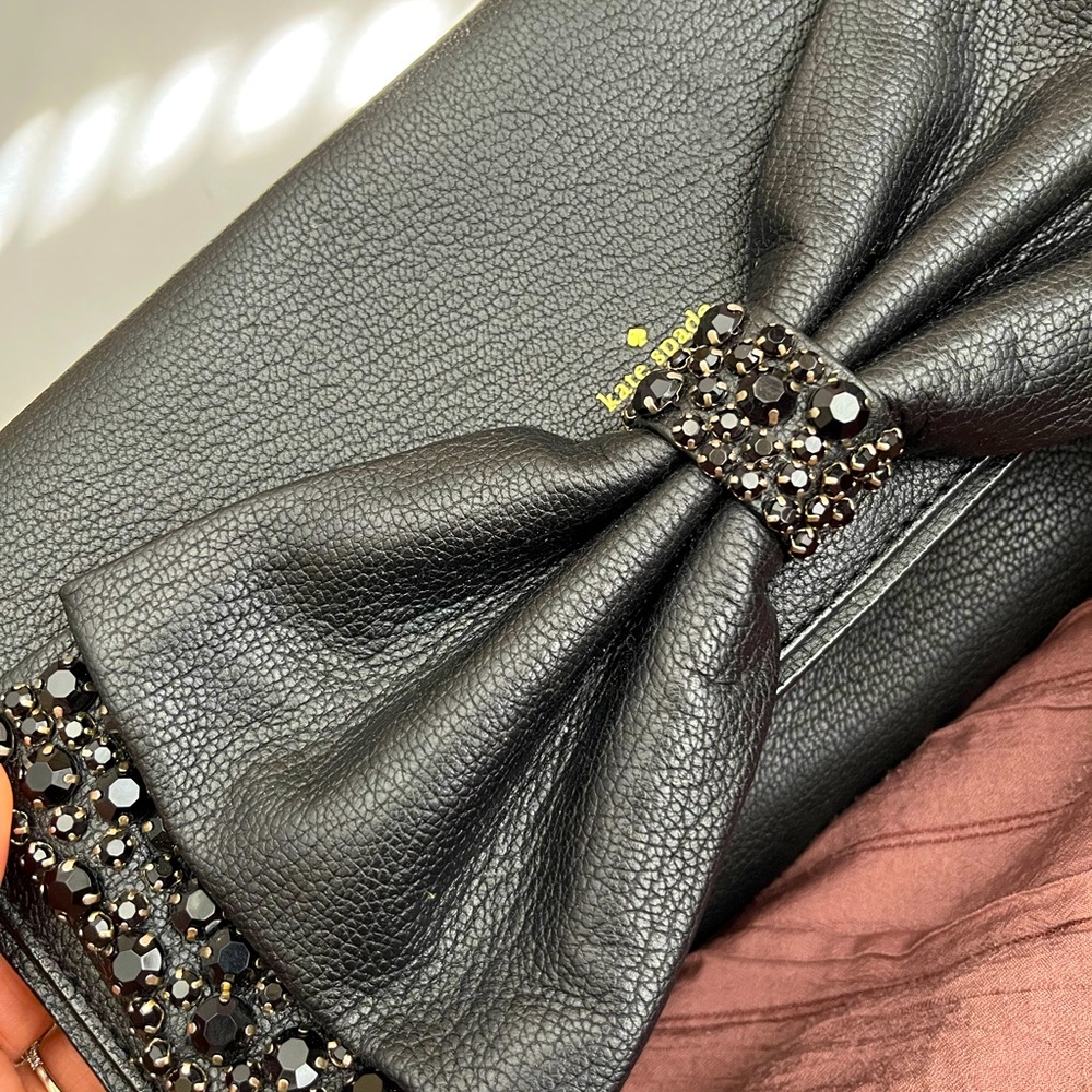 Kate Spade embellished bow clutch🖤🖤🔥🔥🔥